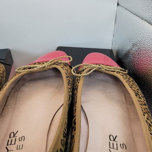 2 Pair Paul Mayer Attitudes Leopard Print Ballet Flats 8.5B Candy & Country Cap - Picture 9 of 10
